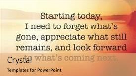  Presentation with forget - PPT theme featuring motivation - inspirational typographic quote - starting background and a coral colored foreground