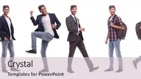  Presentation with self - Theme featuring motivation - panoramic collage of self-motivated young background and a light gray colored foreground