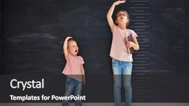  Presentation with children growth - Colorful PPT theme enhanced with motivation - two children sisters play together backdrop and a dark gray colored foreground
