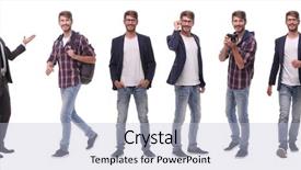  Presentation with self motivation - Beautiful presentation theme featuring motivation employes - panoramic collage of self-motivated young backdrop and a light blue colored foreground