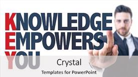  Presentation with knowledge - Amazing slide set having personal effectiveness - business man pointing the text backdrop and a white colored foreground