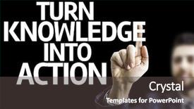  Presentation with black business - PPT theme featuring personal effectiveness - business man pointing to black background and a dark gray colored foreground