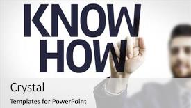  Presentation with 3d man business leader - Presentation theme enhanced with transparent board with text know background and a white colored foreground