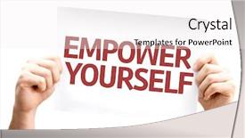  Presentation with empower - Theme enhanced with business development engagement - empower yourself card isolated background and a white colored foreground