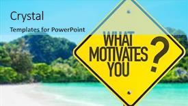  Presentation with leadership - Presentation theme enhanced with motivation leadership - what motivate you sign background and a arctic colored foreground