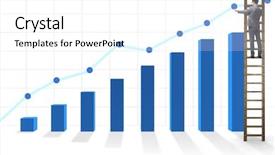  Presentation with businessman climbing the career ladder - Presentation theme consisting of motivation sales - businessman climbing towards growth background and a white colored foreground