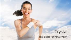  Presentation with sport - Colorful presentation enhanced with sports motivation - girl in sport backdrop and a lemonade colored foreground