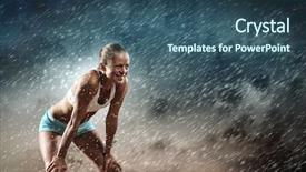  Presentation with sport injuri - Colorful PPT layouts enhanced with motivation free - image of young attractive sport backdrop and a coral colored foreground