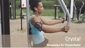  Presentation with music motivation - Beautiful theme featuring motivation video - side view of young serious backdrop and a  colored foreground