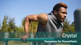  Presentation with young black couples hiking - Colorful slides enhanced with motivational - serious motivated young black man backdrop and a ocean colored foreground