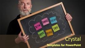  Presentation with believe - Slides with motivational-concept-hope-believe-dare background and a tawny brown colored foreground