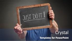  Presentation with motivational - Slide set with motivational-phrase-or-call background and a ocean colored foreground