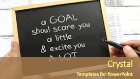  Presentation with goal setting - Presentation theme with motivational quote on setting goal background and a coral colored foreground
