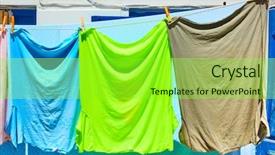  Presentation with dry - Beautiful PPT layouts featuring motley - t-shirts of different colours dry backdrop and a seafoam green colored foreground