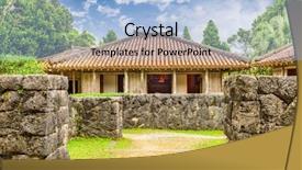  Presentation with japan - Colorful presentation design enhanced with motobu peninsula okinawa japan backdrop and a light blue colored foreground