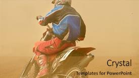  Presentation with dirt bike - Amazing presentation having motocross bike in a race backdrop and a gold colored foreground