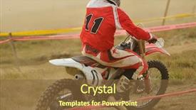  Presentation with bike speed - Slides with motocross bike in a race background and a tawny brown colored foreground