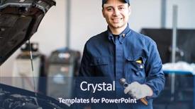  Presentation with motor engine - PPT layouts featuring motor auto - mechanic working on a car background and a  colored foreground