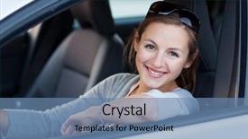  Presentation with mighty mississippi in new orleans - PPT theme consisting of motor auto - pretty young woman driving her background and a teal colored foreground