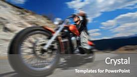  Presentation with motor - Beautiful slides featuring motor bikes - cruising backdrop and a gray colored foreground