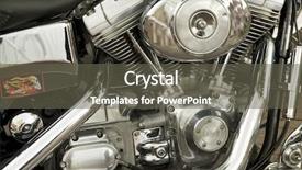  Presentation with motor - Beautiful presentation design featuring motor block from motor bike backdrop and a  colored foreground