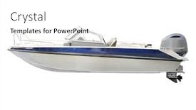  Presentation with motor - Audience pleasing PPT theme consisting of motor boat isolated backdrop and a white colored foreground
