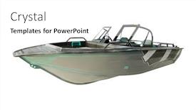  Presentation with motor - Slides consisting of motor boat isolated background and a white colored foreground