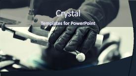  Presentation with rider - PPT theme consisting of hand rider on handlebars close-up background and a wine colored foreground