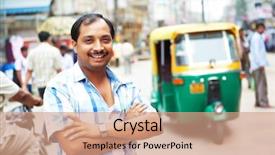  Presentation with rickshaw - Slides enhanced with motor delivery - indian auto rickshaw three-weeler tuk-tuk background and a coral colored foreground