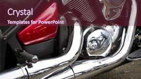  Presentation with motorcycle engine - Audience pleasing PPT theme consisting of harley - side view of a custom backdrop and a dark gray colored foreground