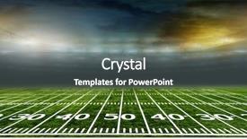  Presentation with football stadium - Beautiful presentation theme featuring vespa - stadium abstract football backdrop and a ocean colored foreground