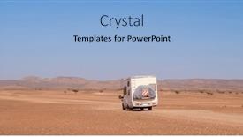  Presentation with motor - PPT theme featuring motor-home-travel-in-morocco background and a light blue colored foreground