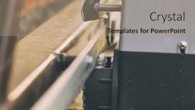  Presentation with motor - PPT layouts having motor-of-the-sliding-gates background and a coral colored foreground