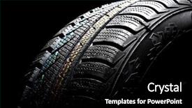  Presentation with motor - PPT theme with motor racing - new winter tire background and a black colored foreground