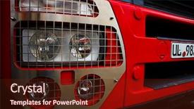  Presentation with motor - Beautiful presentation featuring motor road show - red bumper and lights backdrop and a  colored foreground