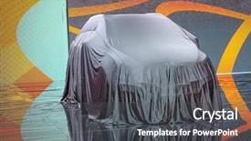  Presentation with image of car racing - Colorful slides enhanced with motor show - image of cars backdrop and a dark gray colored foreground