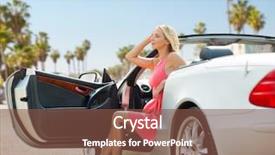  Presentation with road trip cars - Amazing PPT theme having motor unit - travel road trip and people backdrop and a tawny brown colored foreground