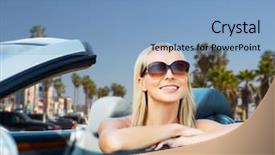  Presentation with road trip signs - Slide set with motor unit - travel road trip and people background and a  colored foreground