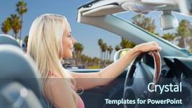  Presentation with road trip signs - Slide set with motor unit - travel road trip and people background and a  colored foreground