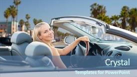  Presentation with road trip - Theme having motor unit - travel road trip and people background and a  colored foreground