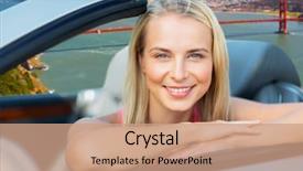  Presentation with road trip - PPT theme consisting of motor unit - travel road trip and people background and a coral colored foreground