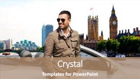  Presentation with travel and tourism - Slides enhanced with motor unit - travel tourism transport leisure background and a coral colored foreground