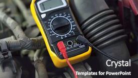  Presentation with vehicle maintenance - Beautiful slide deck featuring motor vehicle - auto service repair and maintenance backdrop and a dark gray colored foreground