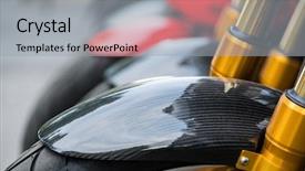  Presentation with motorbike - PPT layouts with motorbike detail carbon fiber mud background and a light gray colored foreground