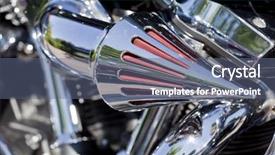  Presentation with air engine - Colorful PPT theme enhanced with motorcycle-chrome-breather-used backdrop and a ocean colored foreground