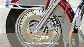  Presentation with motorcycle engine - Presentation enhanced with motorcycle close up background and a gray colored foreground