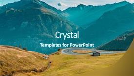  Presentation with scoopy motorcycle - Cool new slides with motorcycle driver riding in alpine backdrop and a  colored foreground