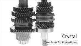  Presentation with motor grader - Amazing presentation theme having motorcycle manufacturing - real used motor steel gear backdrop and a white colored foreground