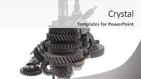  Presentation with motor - Audience pleasing presentation consisting of motorcycle manufacturing - real used motor steel gear backdrop and a white colored foreground