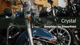  Presentation with motorbikes - Theme enhanced with motorcycles-range-in-garage-shop background and a wine colored foreground